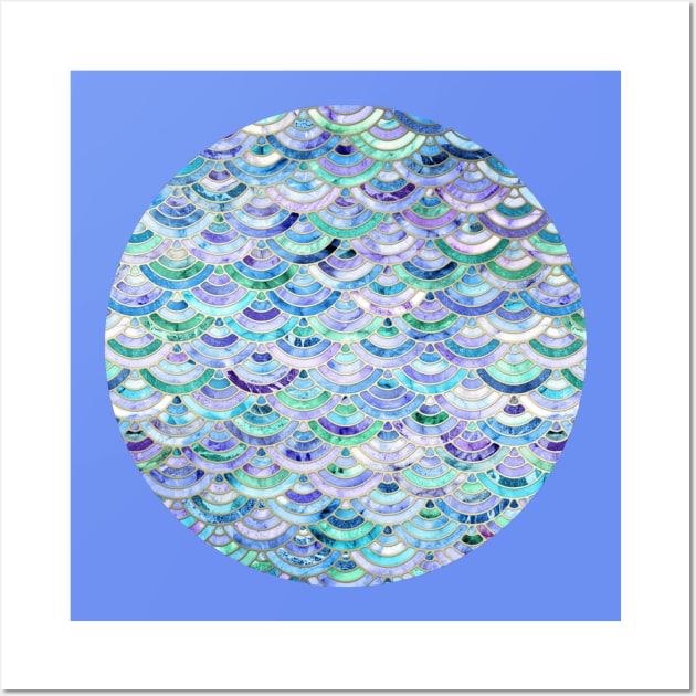 Marble Mosaic in Sapphire and Emerald Wall Art by micklyn